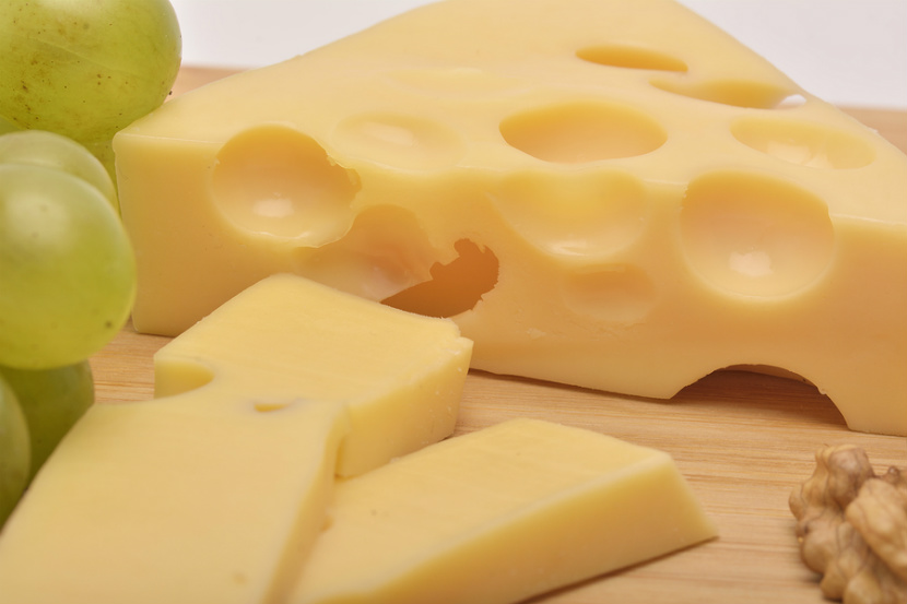 cheese, swiss cheese, grapes and nuts