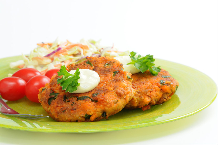 vegetable patty on a plate