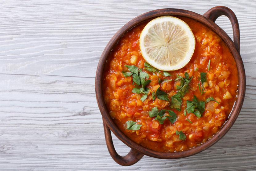 bowl of lentils, lentil dahl