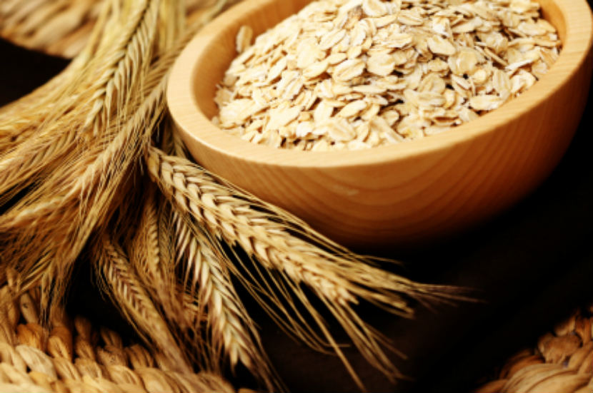 oats in a bowl and wheat