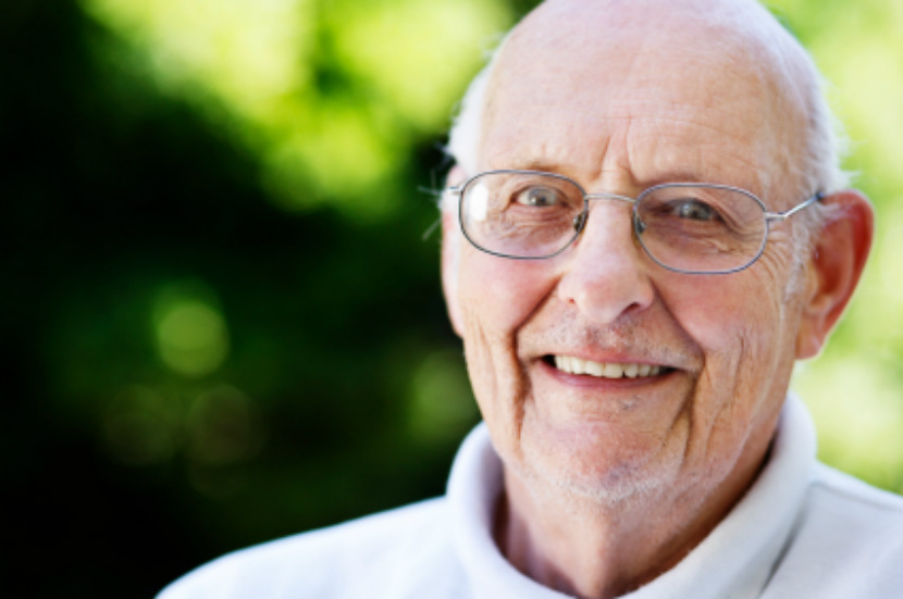 older person wearing glasses