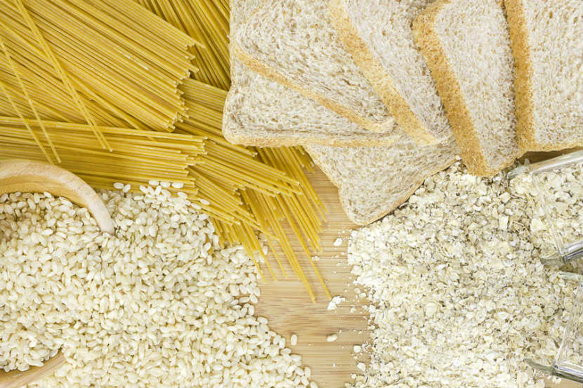 grain products like pasta, bread and oats that are part of the glycemic index