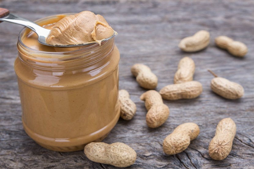 spoonful of smooth peanut butter