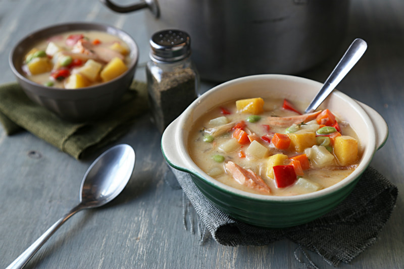 bowl of seafood chowder