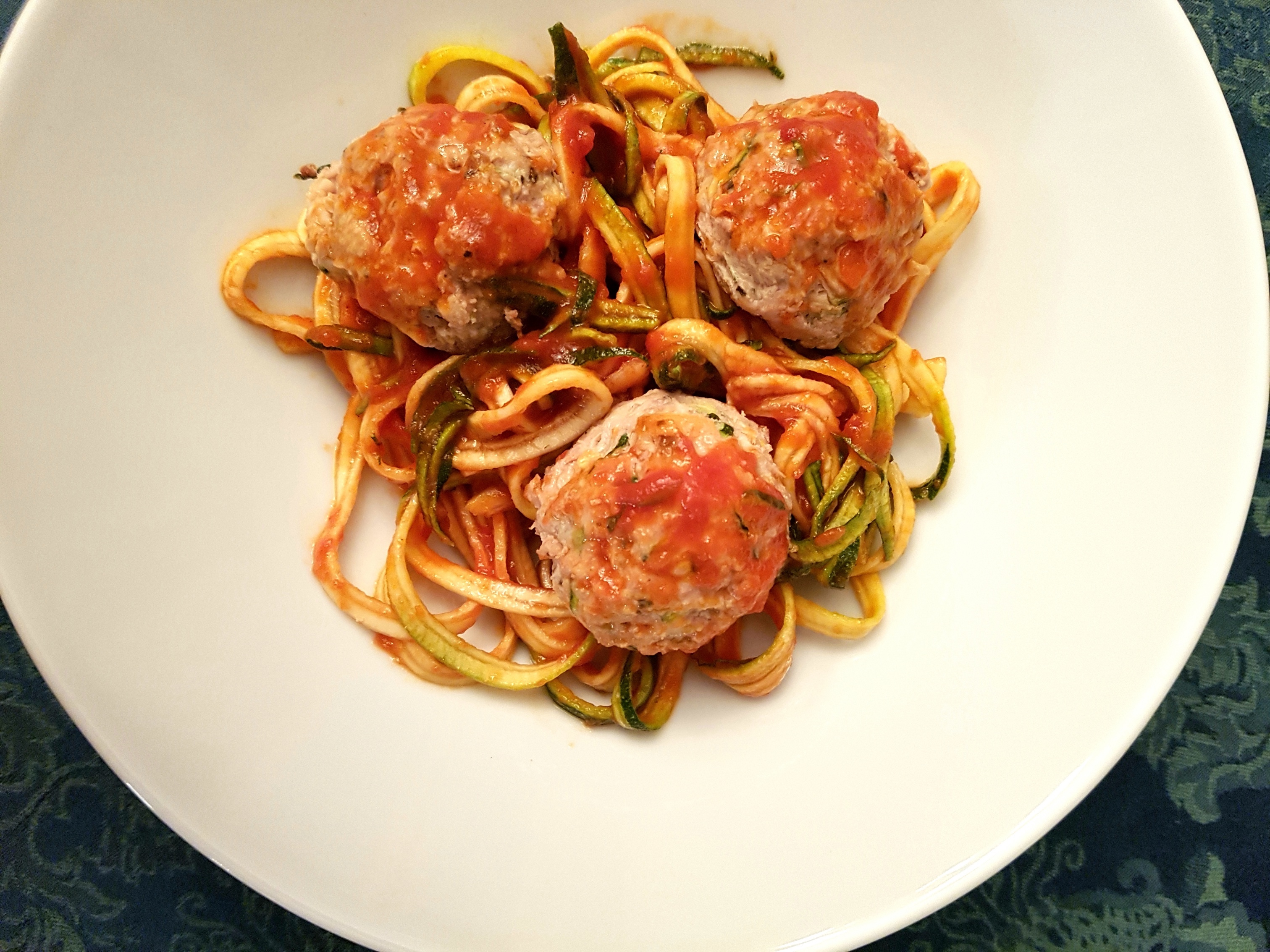 Turkey Meatballs With Spiralized Zucchini Noodles Recipe Unlock Food