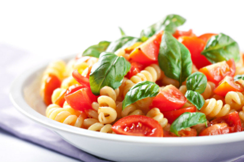 Pasta with tomato and basil