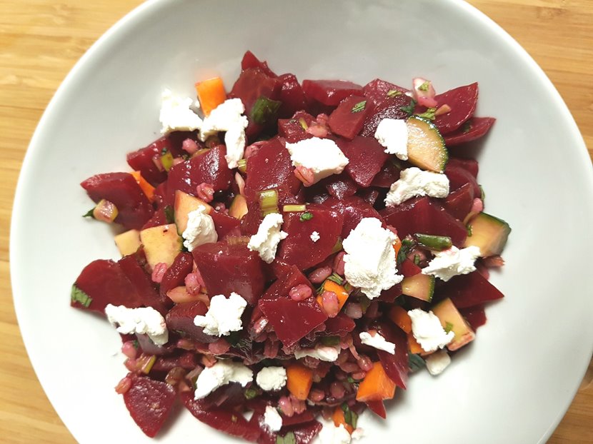 beet salad recipe, beet and barley salad recipe